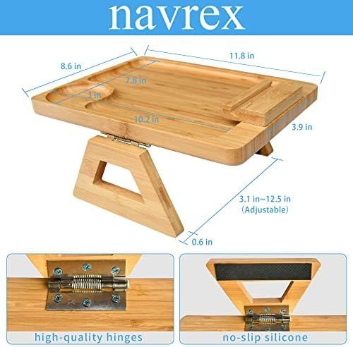 Wooden lap desk side view